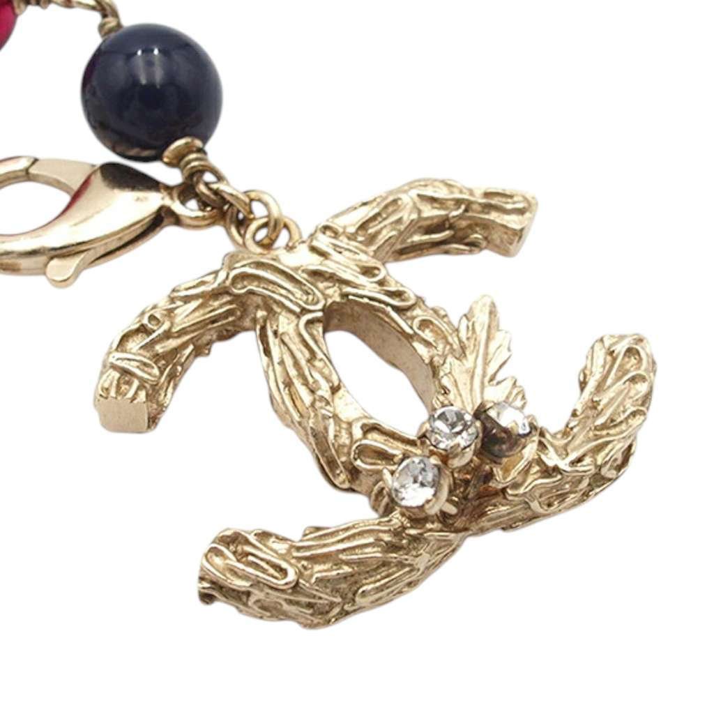 Chanel CC Gold Plated Faux Pearl Beaded Bracelet - 3