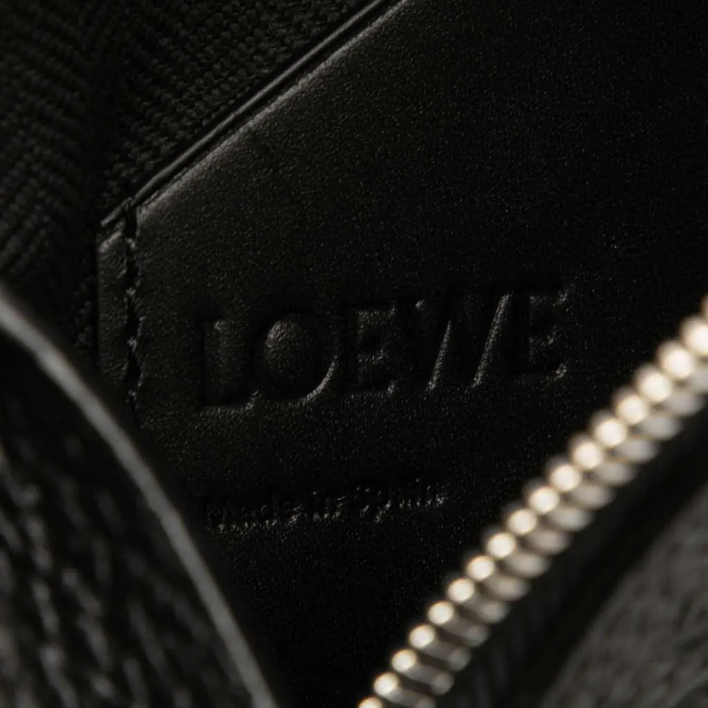 Loewe Grained Calfskin Vertical T Pocket Pouch Black Leather Very good - Box View