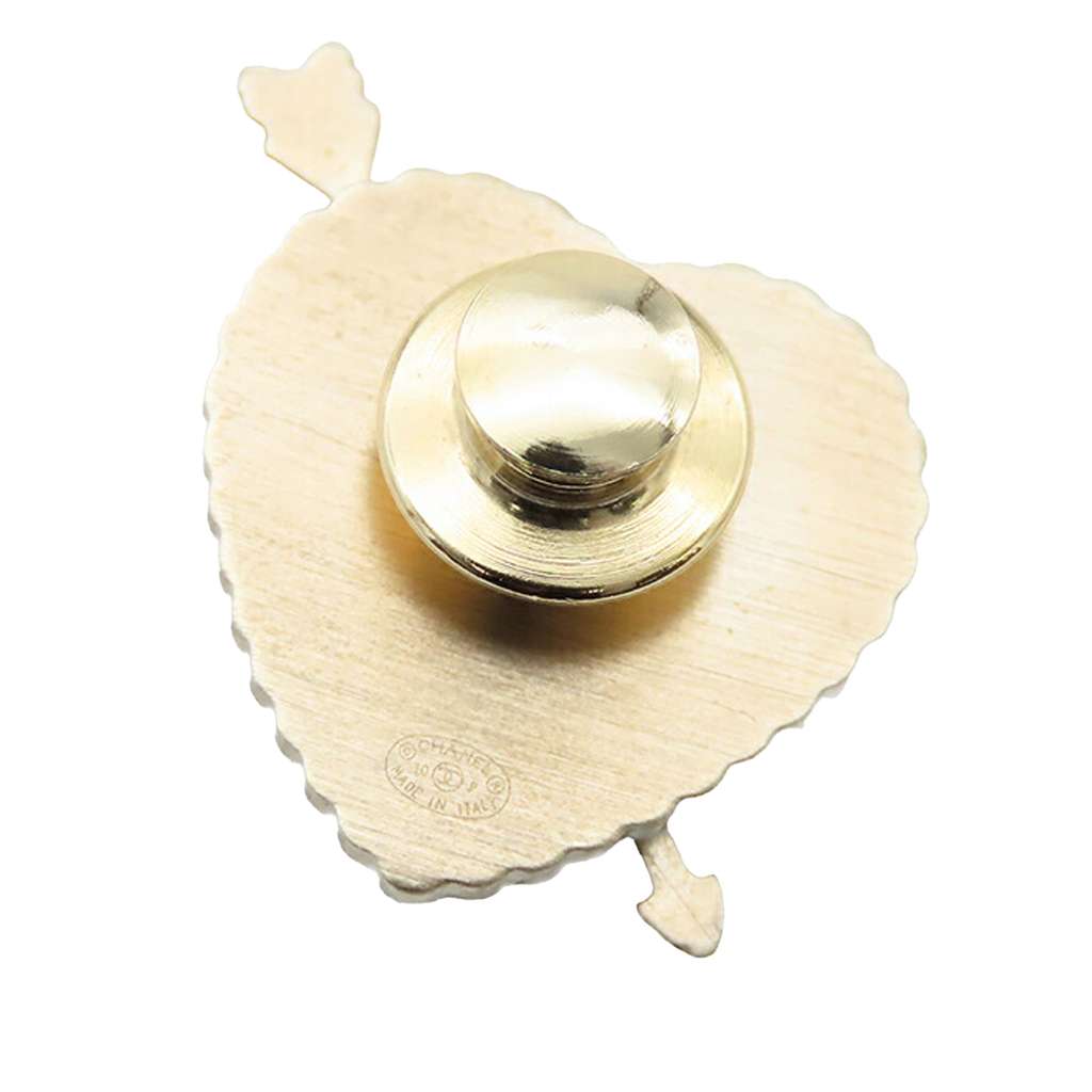 Chanel Gold Plated Enamel Faux Pearl Coco Heart and Arrow Brooch - 3