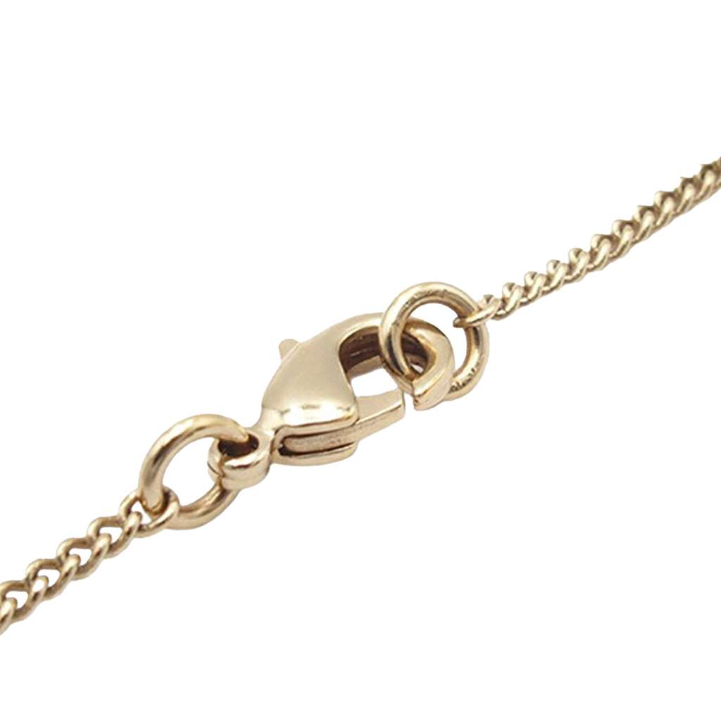 Chanel CC Gold Plated Rhinestone Pendant Necklace - 5