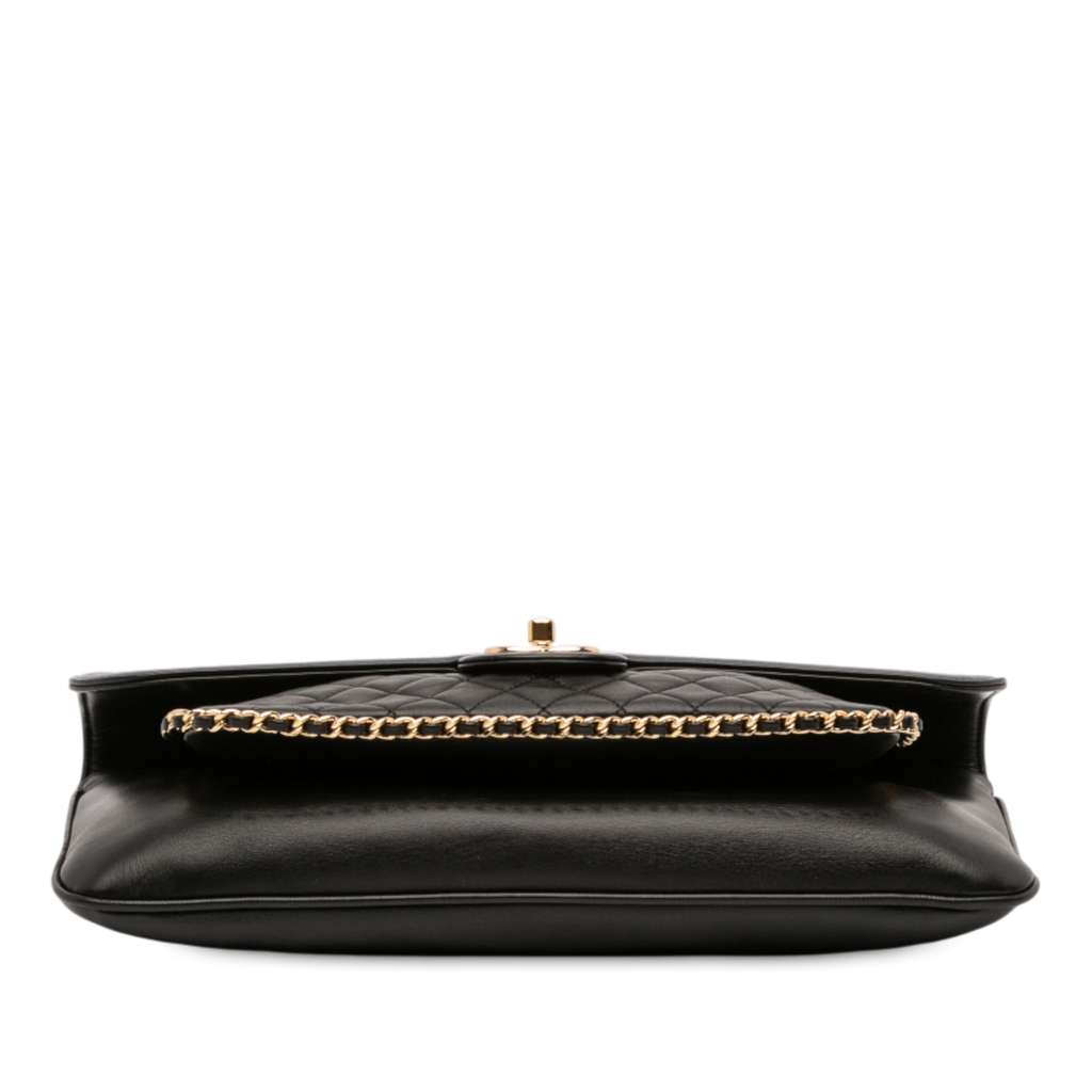 Chanel Quilted Lambskin CC Unchained Flap Clutch - 3