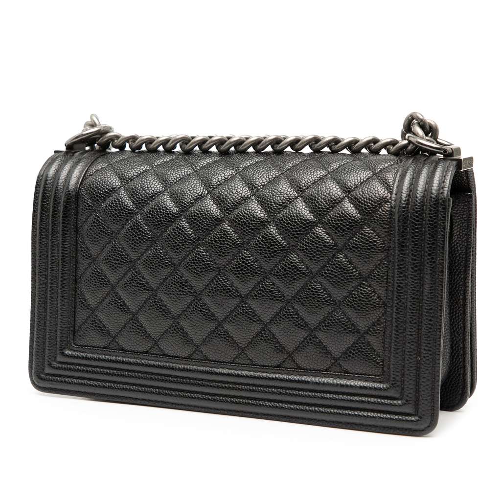 Chanel Old Medium Quilted Caviar Boy Flap - 2