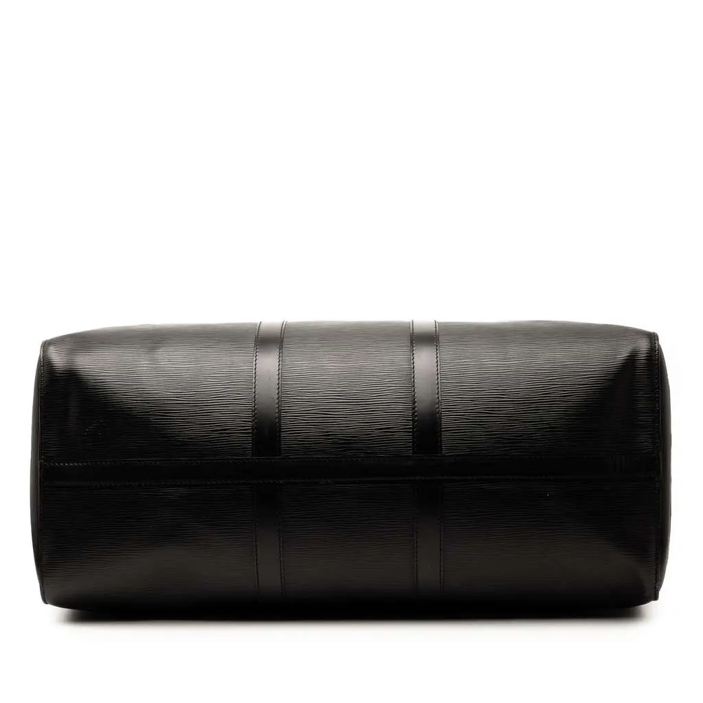 Louis Vuitton Epi Keepall 50 Black Leather Good - Inside View
