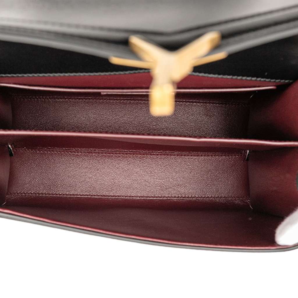 Saint Laurent Medium Calfskin and Suede Classic Monogram Cassandra Top Handle Bag - 4