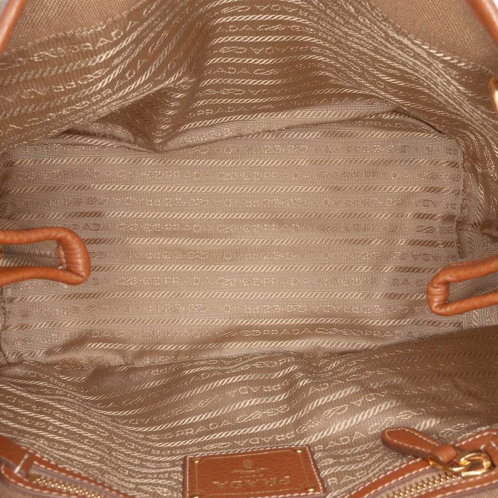 Prada Canvas Canapa Logo Bow Satchel - 4