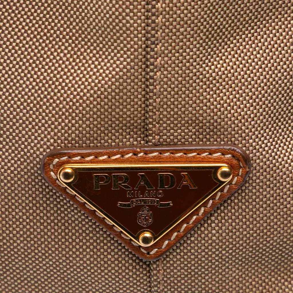 Prada Canvas Canapa Logo Bow Satchel - 5