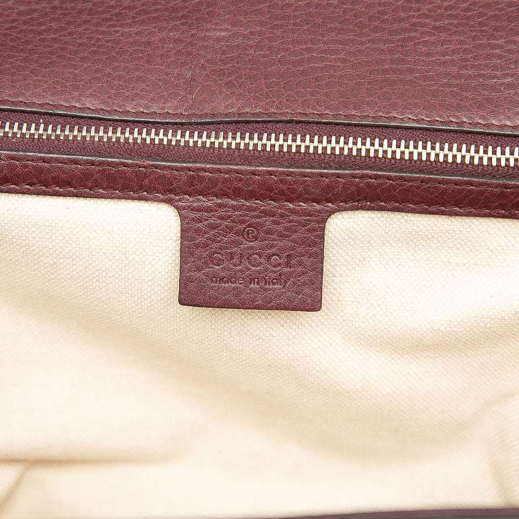 Gucci Medium GG Canvas Bamboo Top Handle Bag - 5