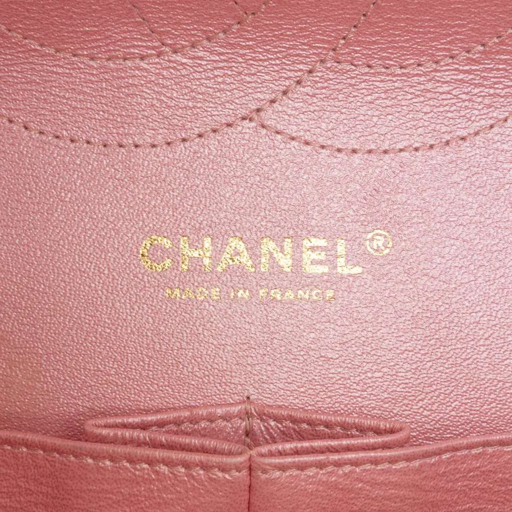 Chanel Jumbo Classic Iridescent Caviar Double Flap Pink Leather Good - Box View