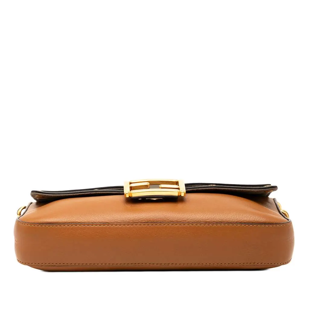 Fendi Vitello Grace FF 1974 Baguette Crossbody Brown Leather Very good - Inside View