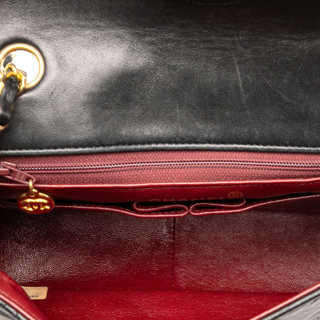 Chanel Mini Square Lambskin Straight Single Flap - 4