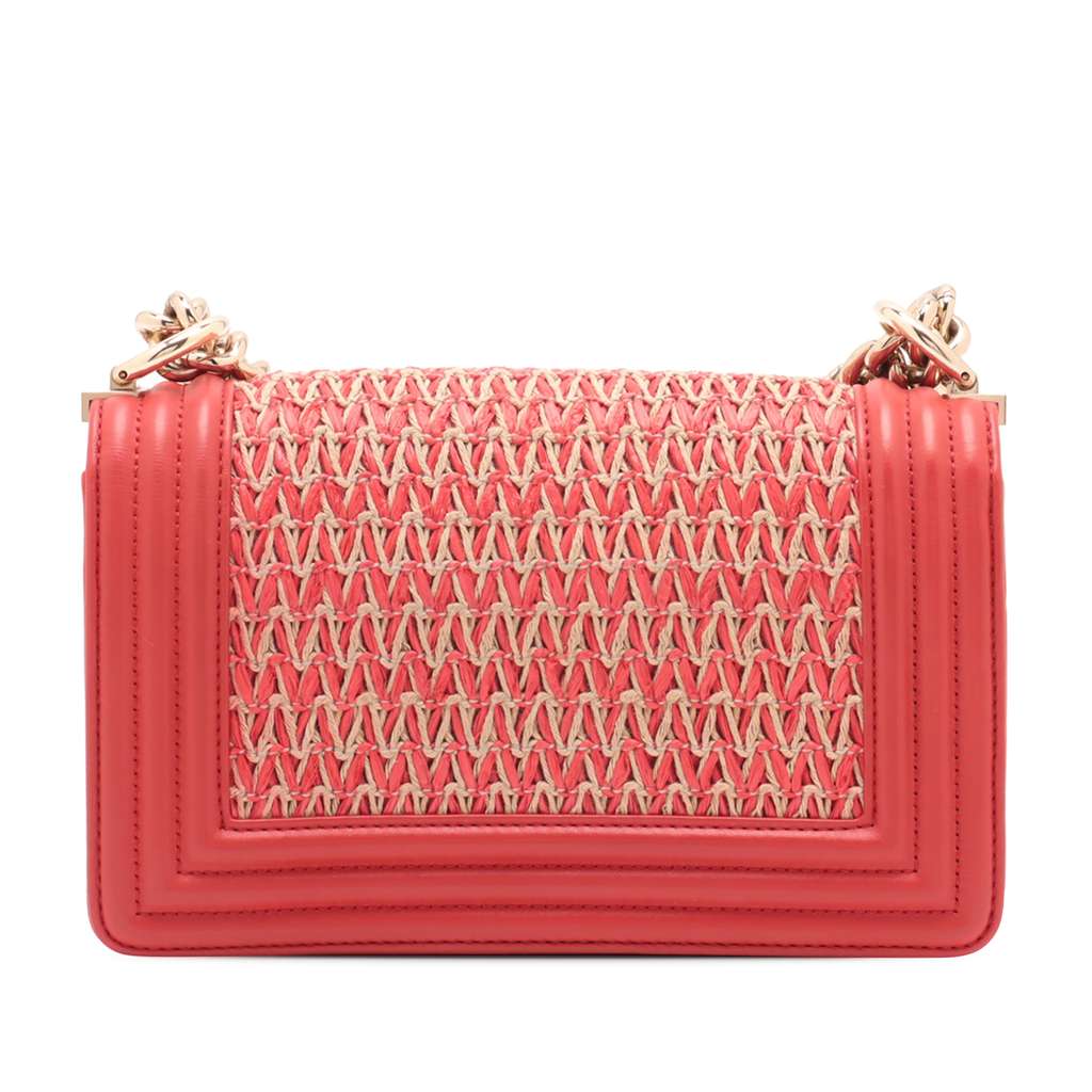 Chanel Small Straw and Lambskin Boy Flap - 2