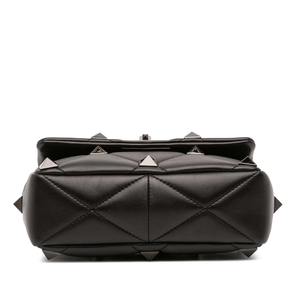 Valentino Medium Nappa Monochrome Roman Stud Satchel - 3