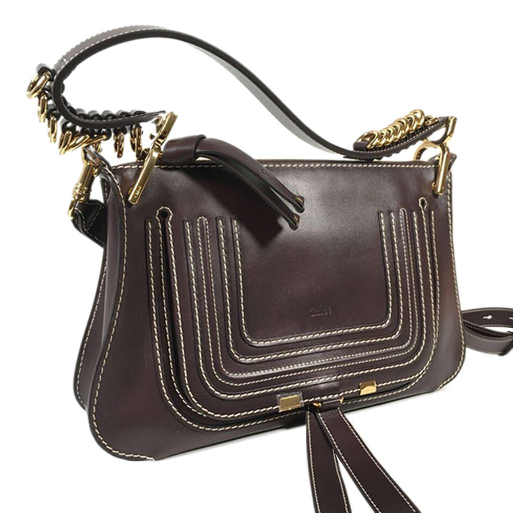 Chloé Small Leather Marcie Saddle Shoulder Bag - 2