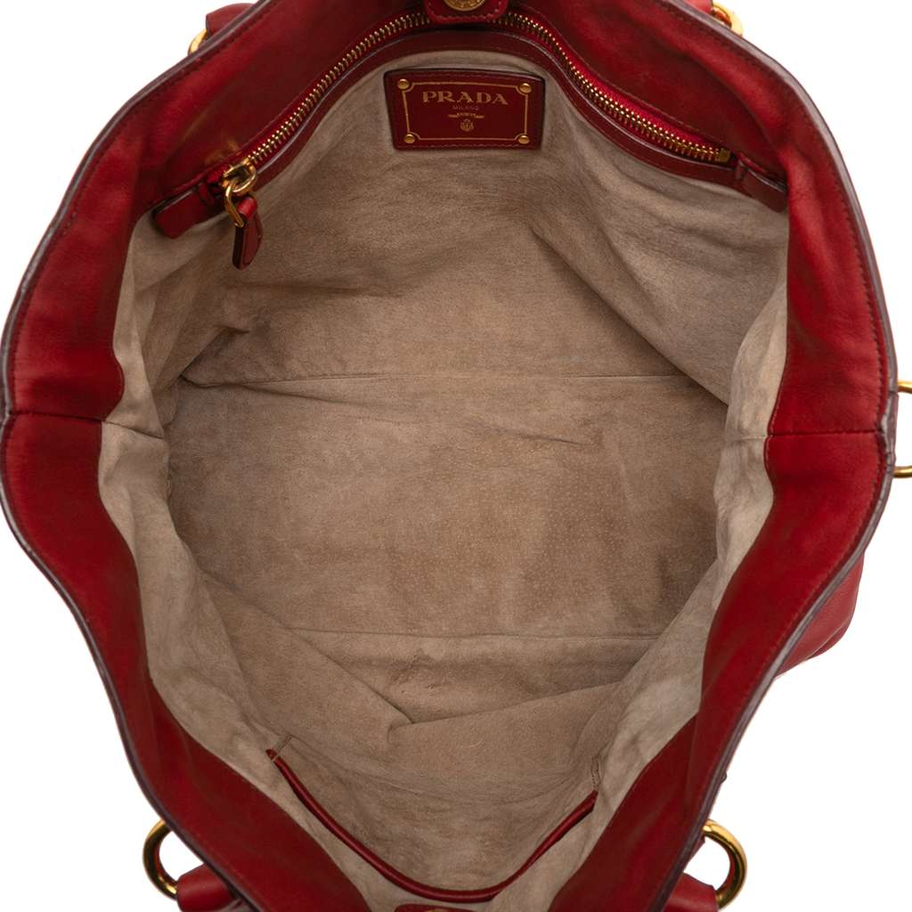 Prada Soft Calfskin Open Convertible Shopping Tote - 4