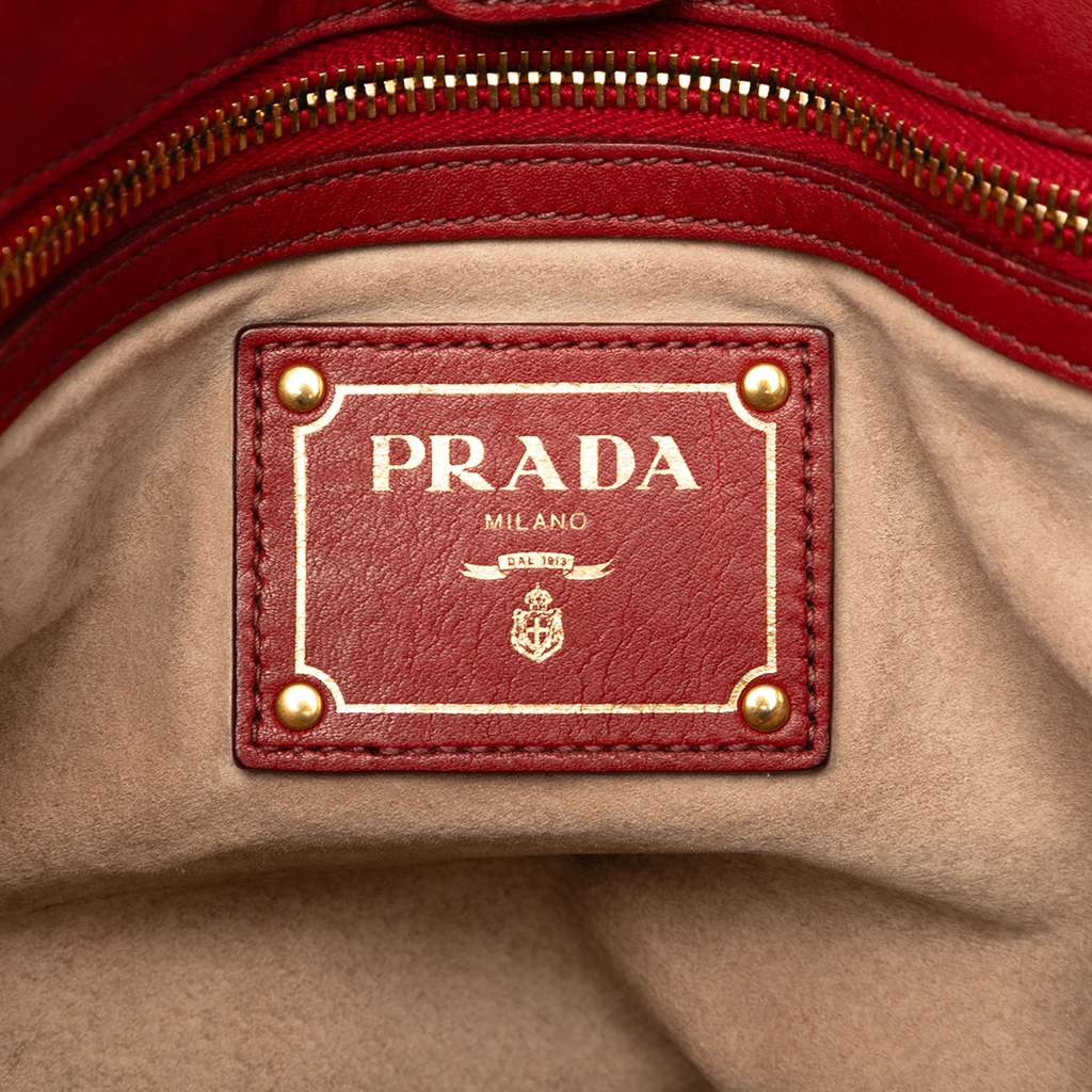 Prada Soft Calfskin Open Convertible Shopping Tote - 5