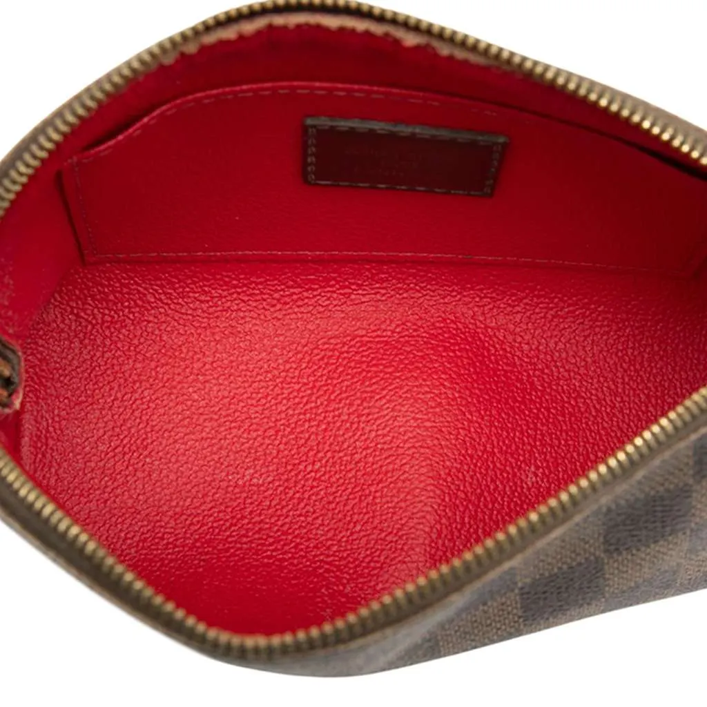 Louis Vuitton Damier Ebene Cosmetic Pouch PM Brown Good - Model View