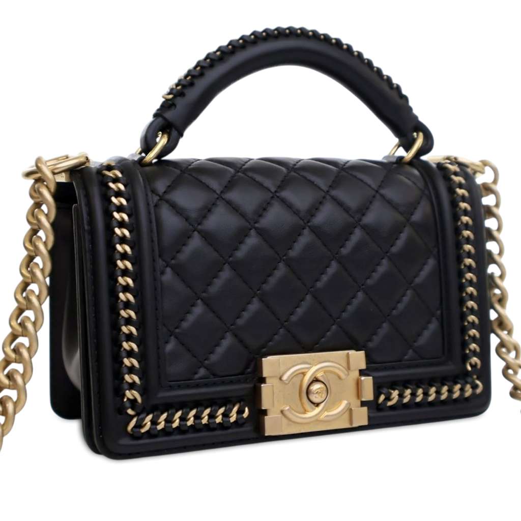 Chanel Small Calfskin  Chain Around Boy Top Handle Flap - 2