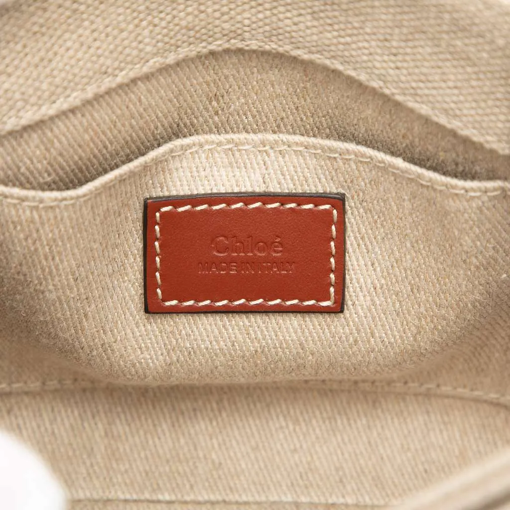 Chloé Mini Canvas Woody Satchel Brown Canvas Good - Box View
