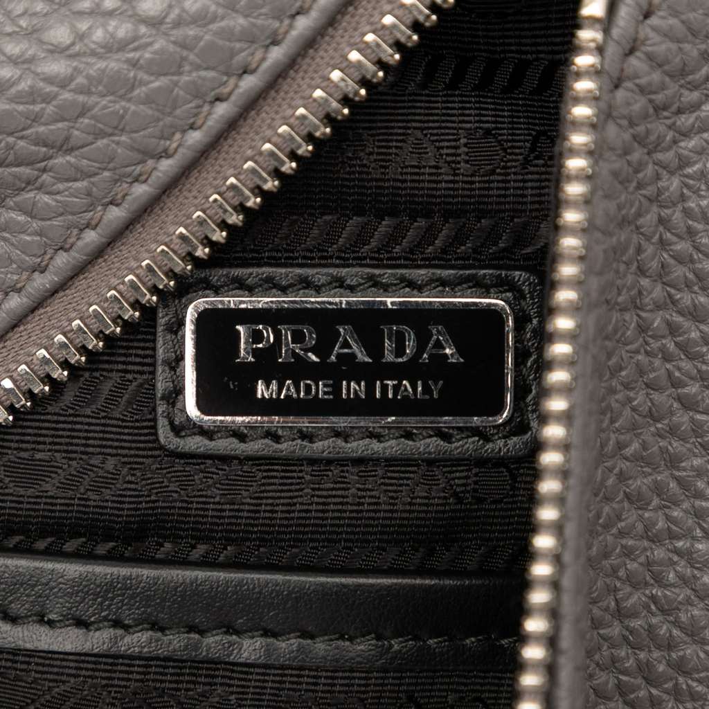 Prada Vitello Daino Logo Embossed Sling Bag - 5