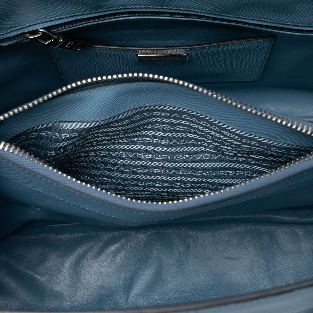 Prada Saffiano Cuir Turnlock Twin Satchel - 4