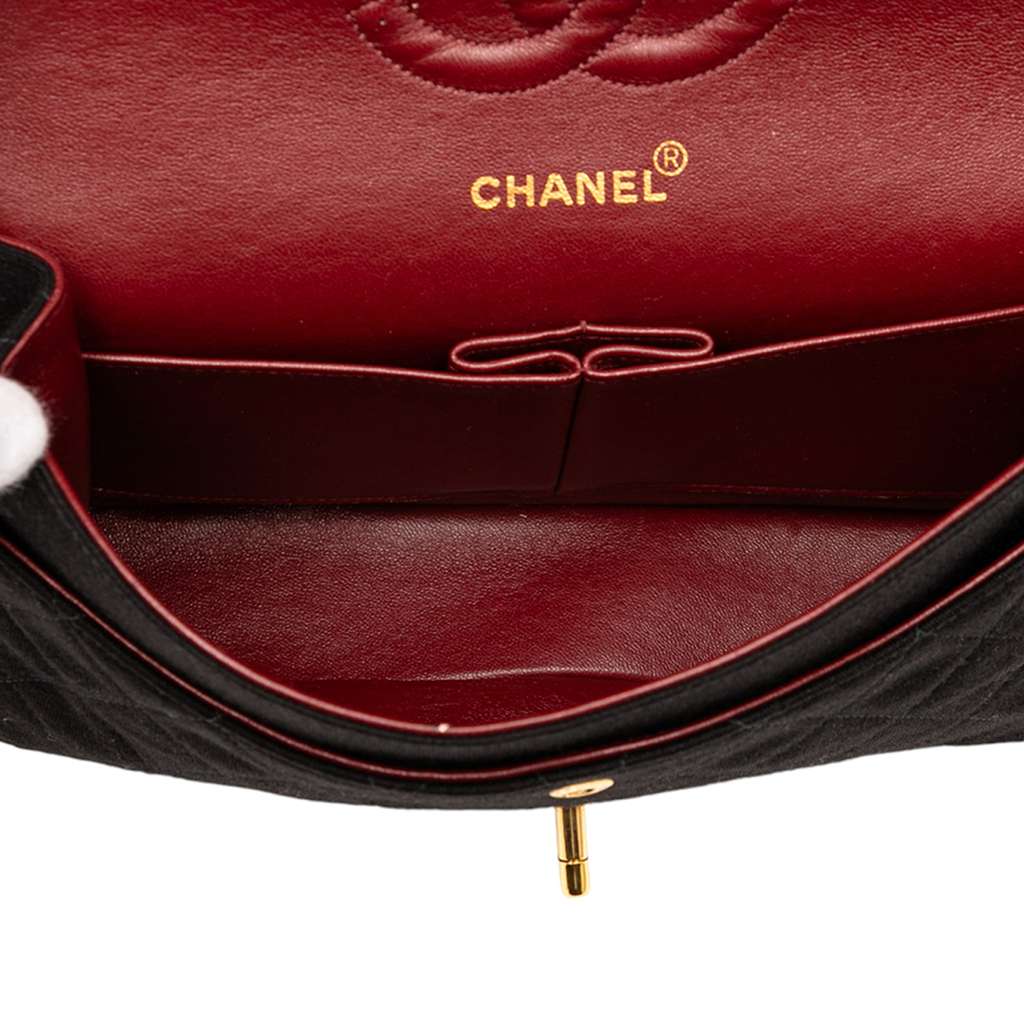 Chanel Medium Classic Jersey Bijoux Chain Double Flap - 4