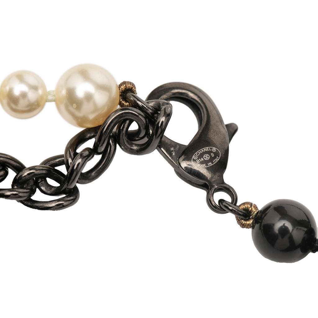 Chanel CC Faux Pearl and Bead Necklace - 4
