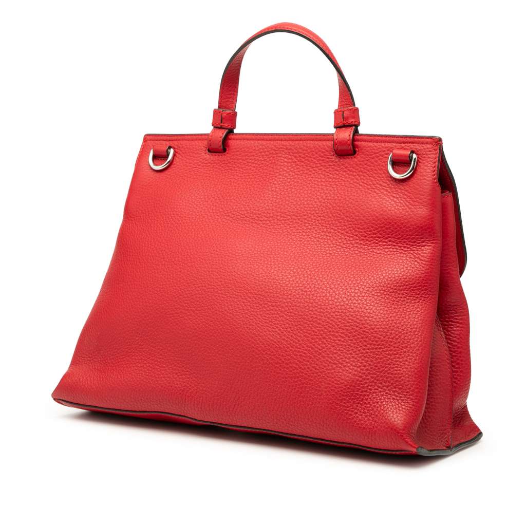 Gucci Medium Leather Bamboo Daily Satchel - 2