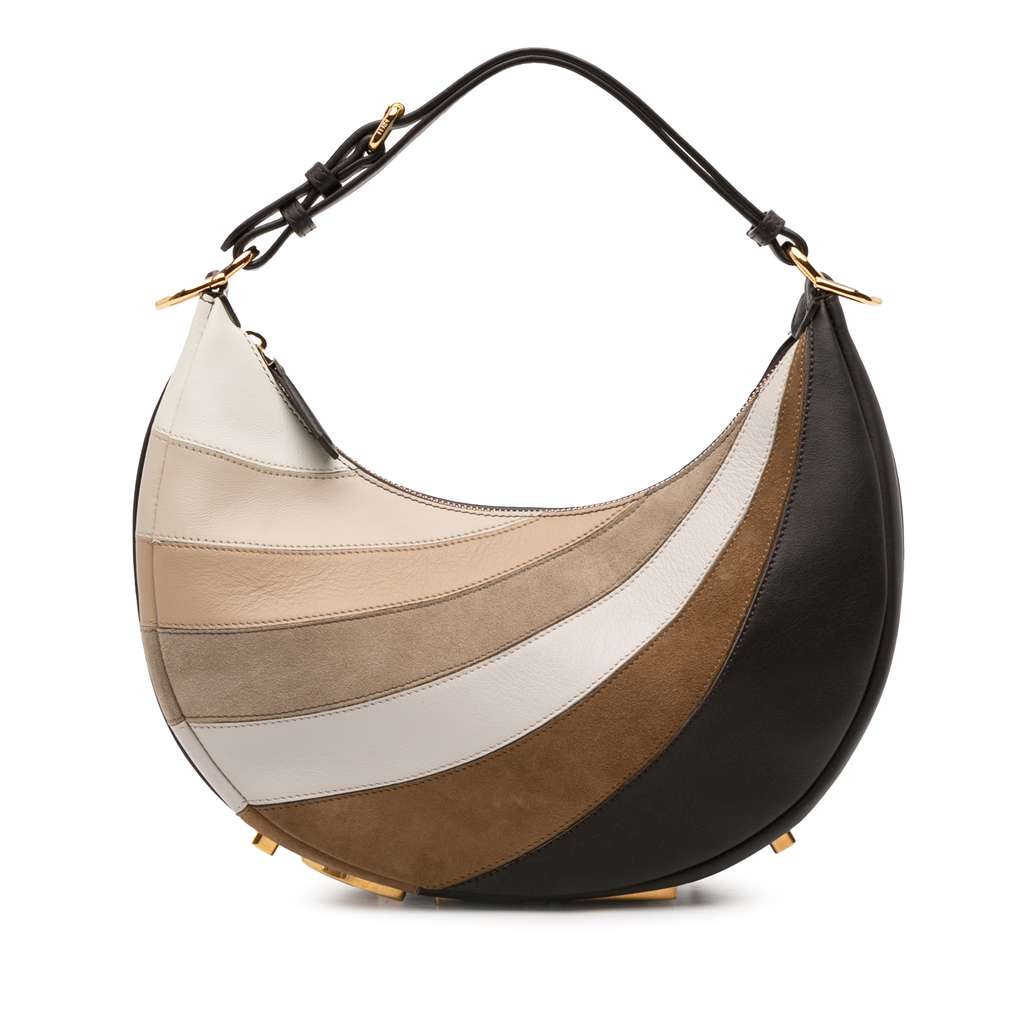 Fendi Small Calfskin and Suede Rainbow Fendigraphy