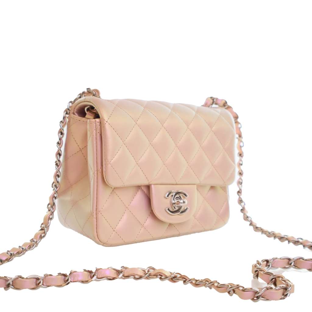 Chanel Mini Square Classic Iridescent Calfskin Single Flap - 3
