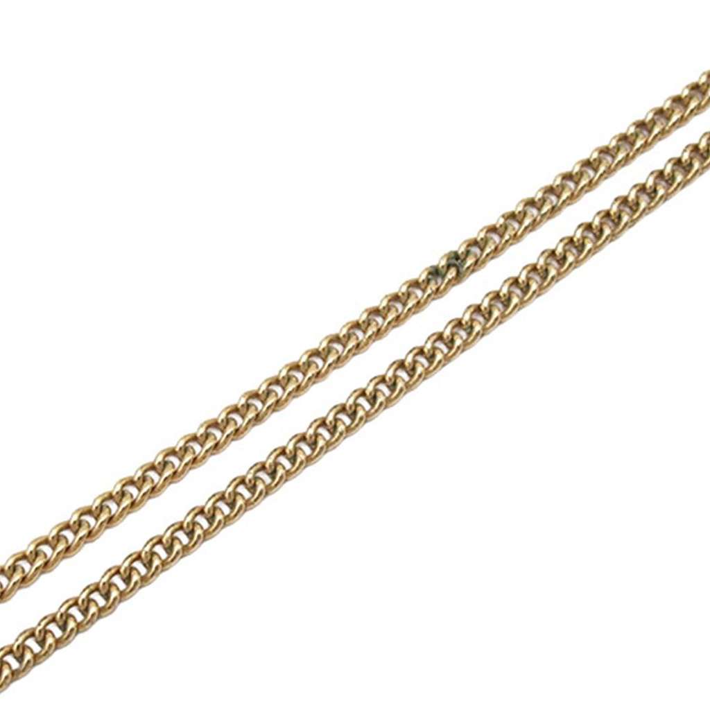 Chanel CC Gold Plated Round Pendant Necklace - 5