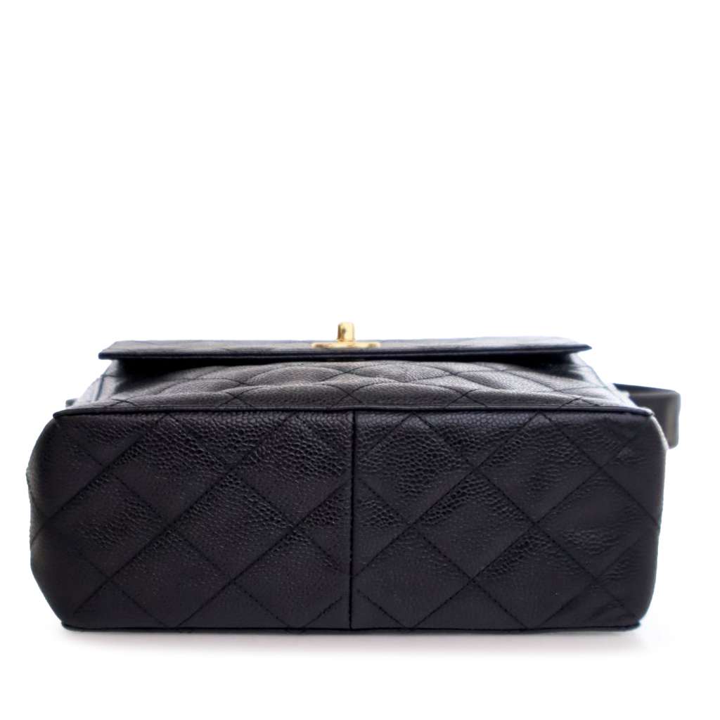 Chanel CC Quilted Caviar Turnlock Crossbody - 3