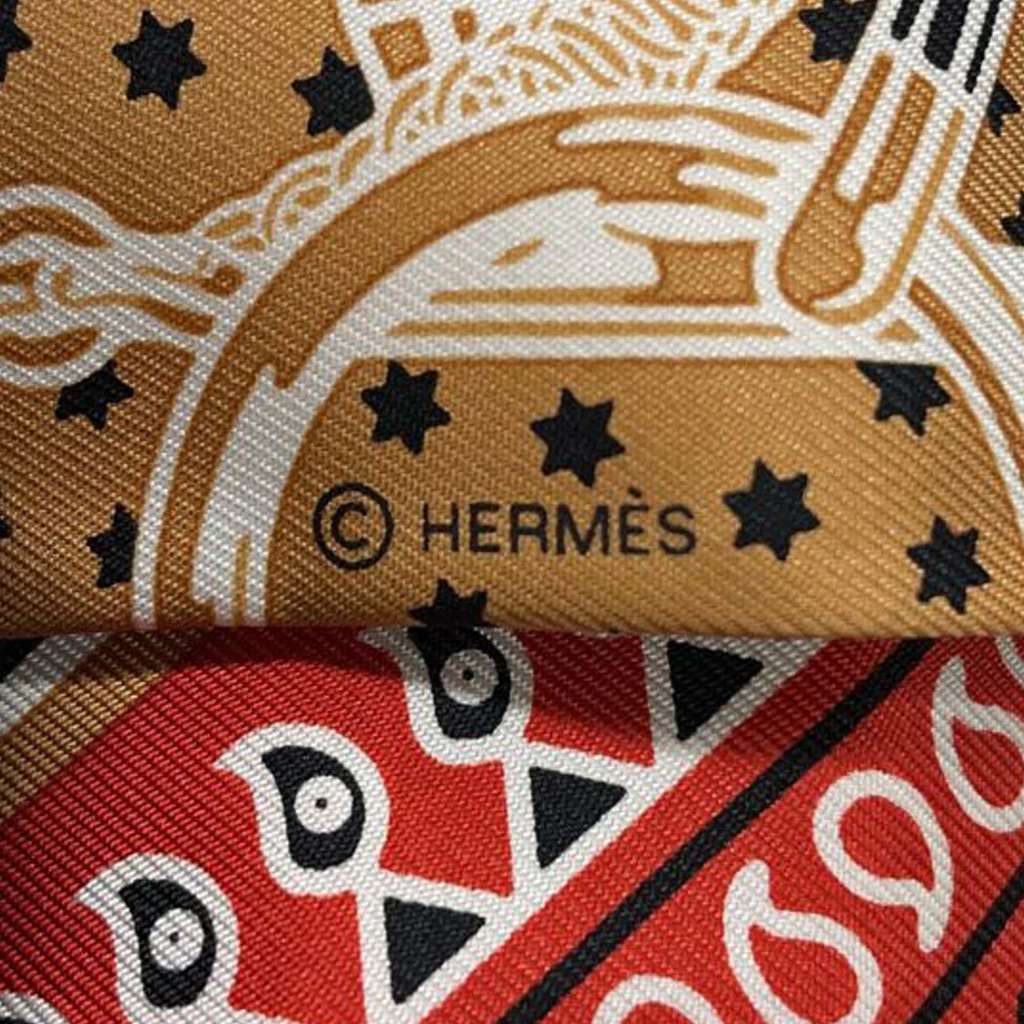 Hermès Eperon d Or Bandana Silk Twilly Scarf - 3