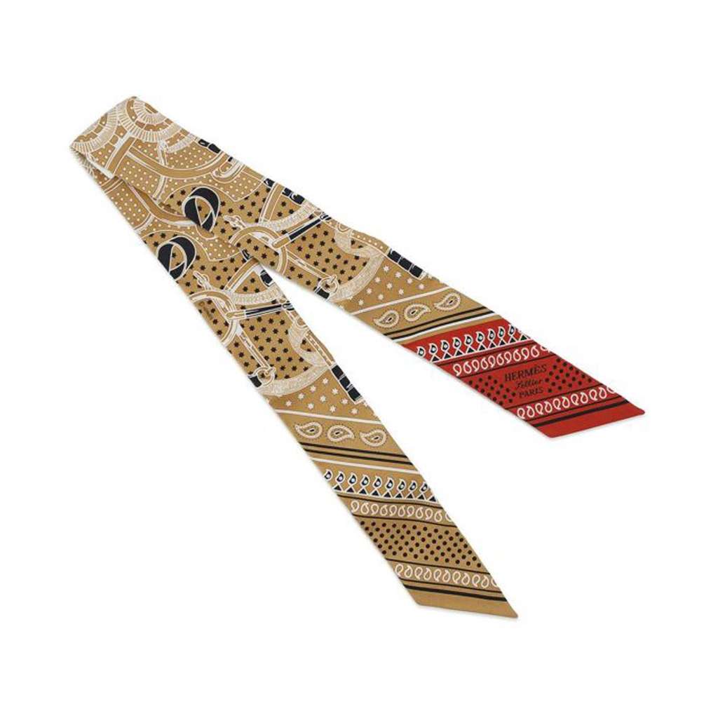 Hermès Eperon d Or Bandana Silk Twilly Scarf - 5