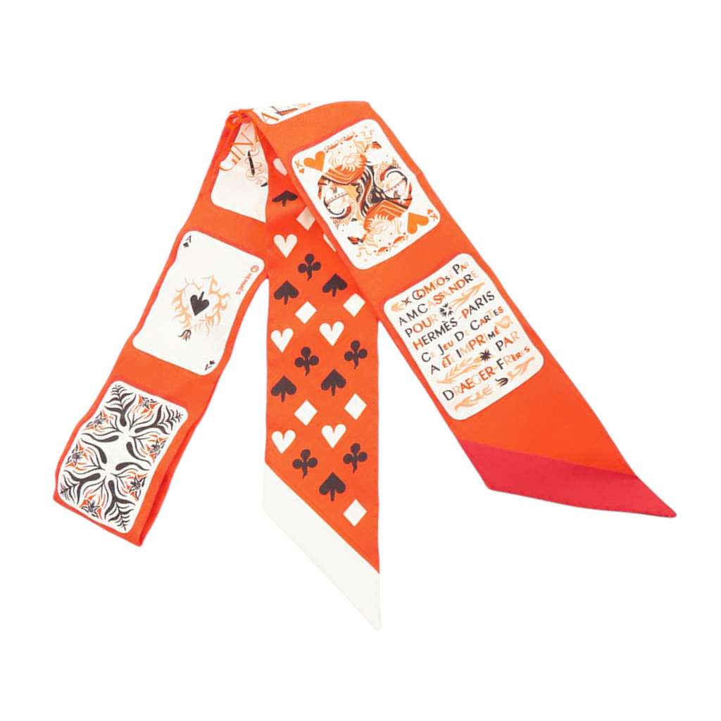 Hermès Jeu de Cartes Silk Twilly Scarf - 2