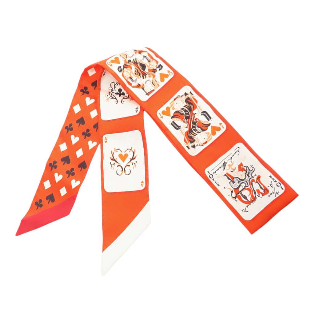Hermès Jeu de Cartes Silk Twilly Scarf - 3