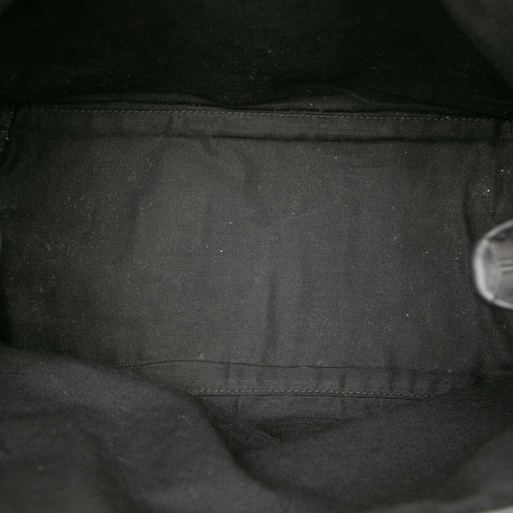 Balenciaga Calfskin Perforated Navy Cabas Tote S - 4