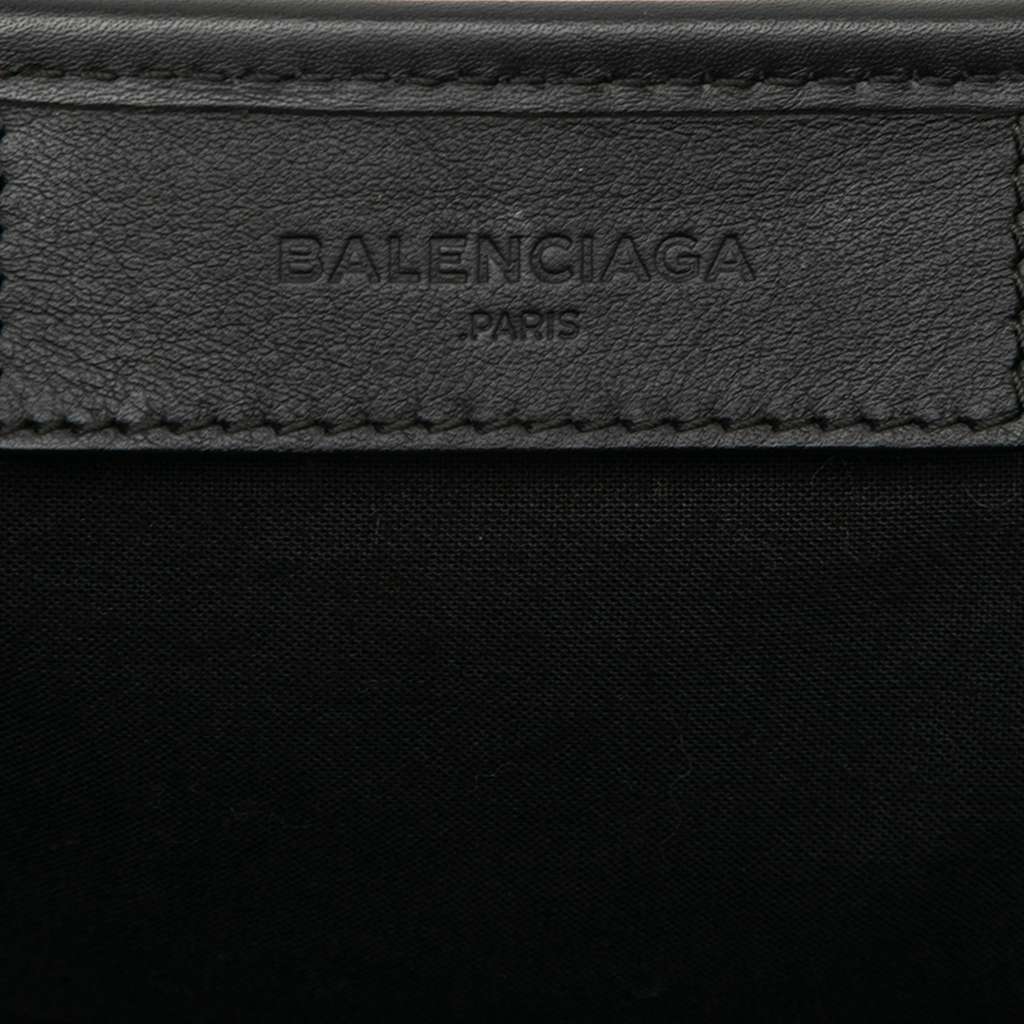 Balenciaga Calfskin Perforated Navy Cabas Tote S - 5