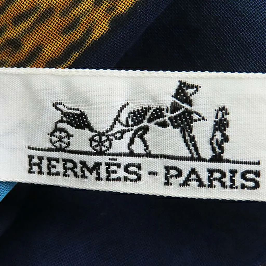 Hermès Jungle Love Cotton Pareo Scarf Green Cotton Good - Inside View