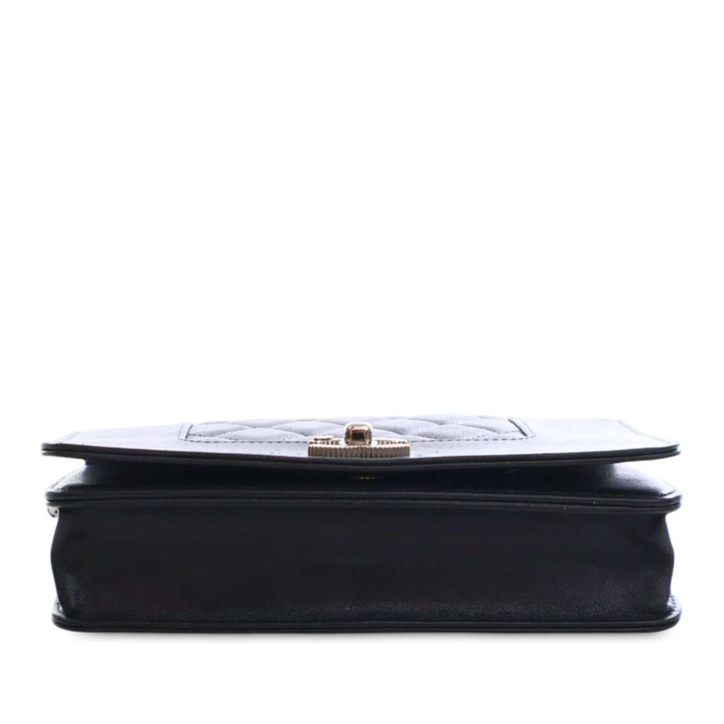 Chanel Quilted Lambskin Mademoiselle Wallet on Chain - 4