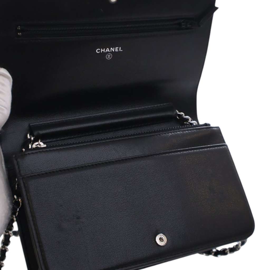 Chanel Quilted Lambskin Mademoiselle Wallet on Chain - 5