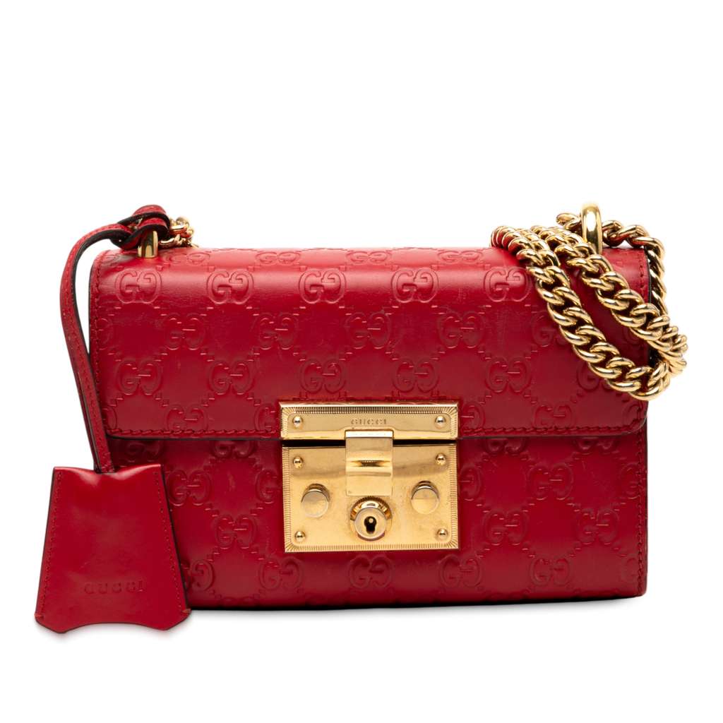 Gucci Small Guccissima Padlock Crossbody