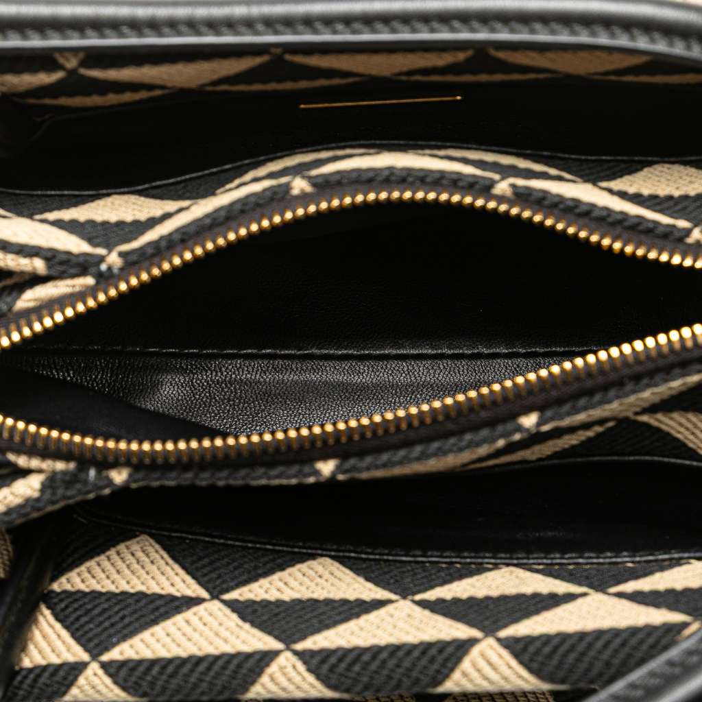 Prada Small Triangolo Symbole Jacquard Embroidered Shoulder Bag - 5