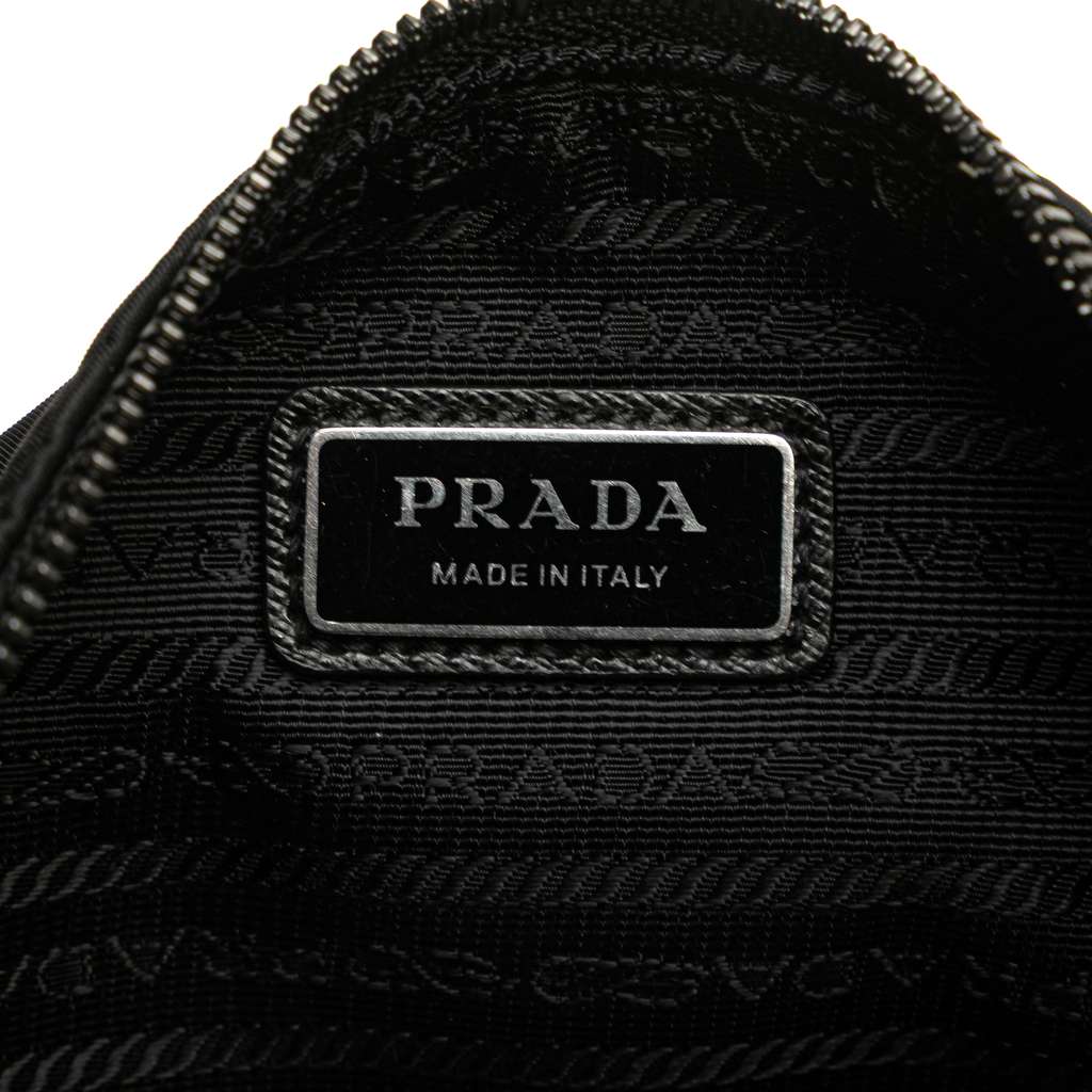 Prada Saffiano Trimmed Re Nylon Zip Top Crossbody - 5