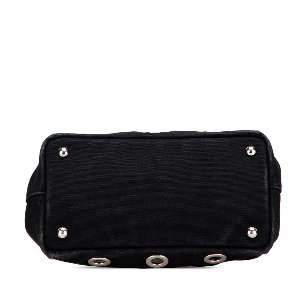 Prada Small Canvas Canapa Grommet Satchel - 3