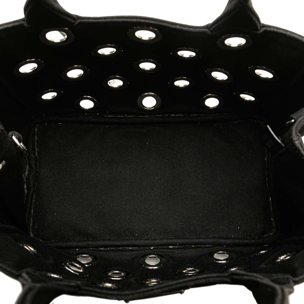 Prada Small Canvas Canapa Grommet Satchel - 4