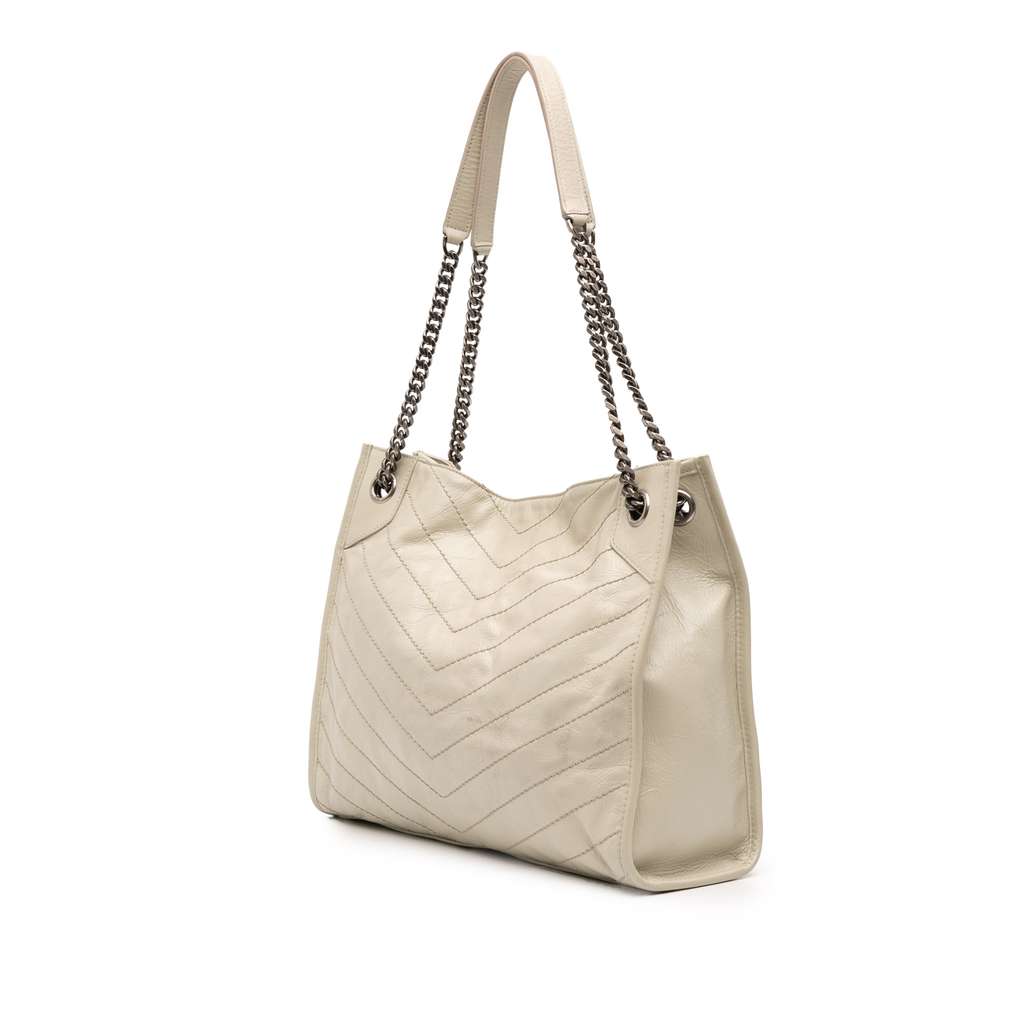 Saint Laurent Medium Crinkled Calfskin Monogram Niki Shopper Tote - 2