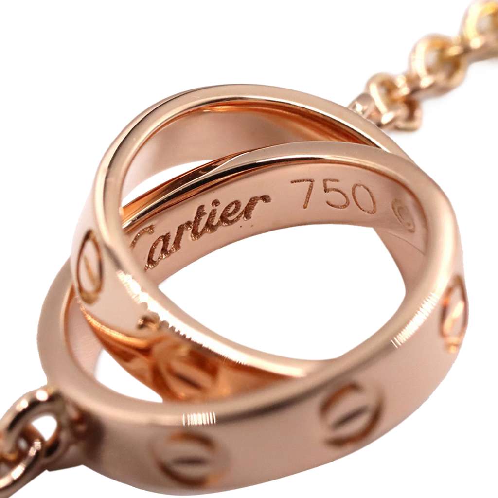 Cartier 18K Rose Gold Love Interlocking Necklace