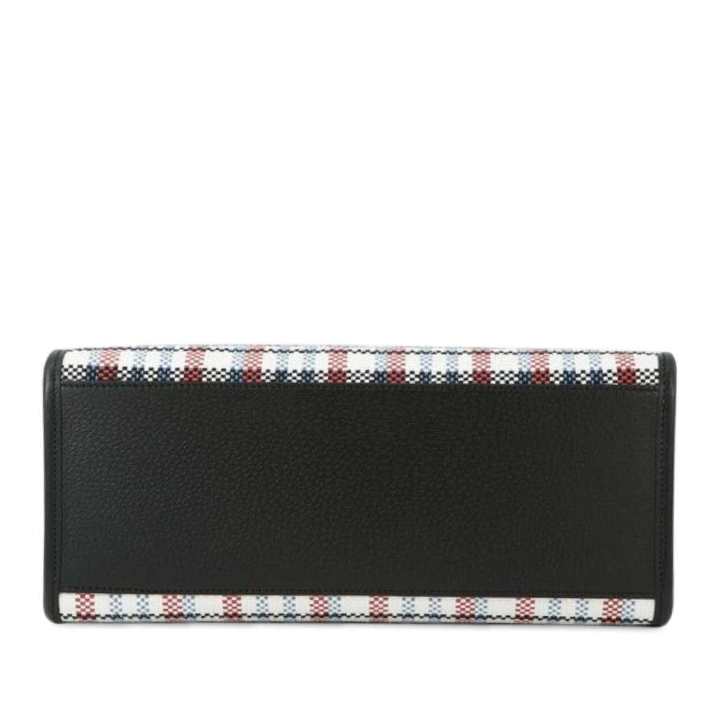 Gucci Freya Hartas Canvas ICCUG Logo Embroidered Plaid Tote - 3