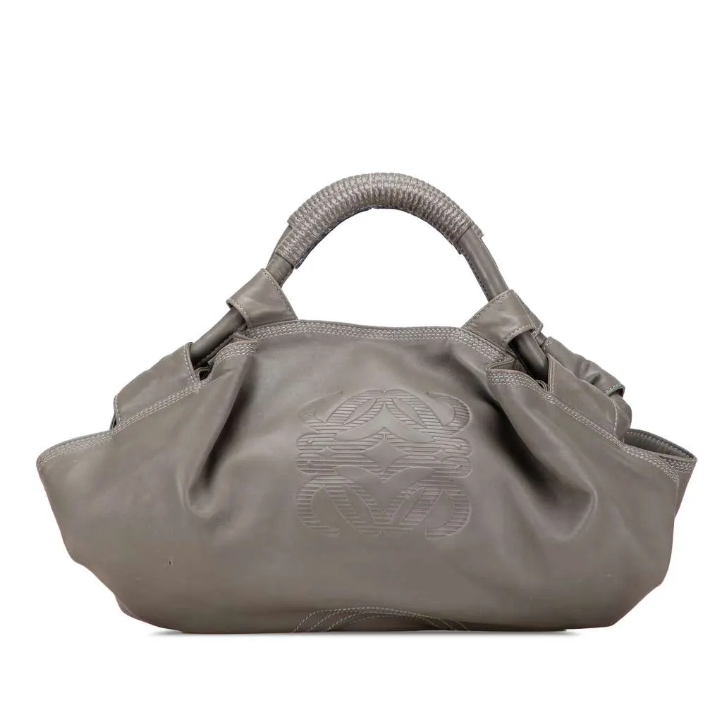 Loewe Nappa Aire Grey Leather Good - Front View