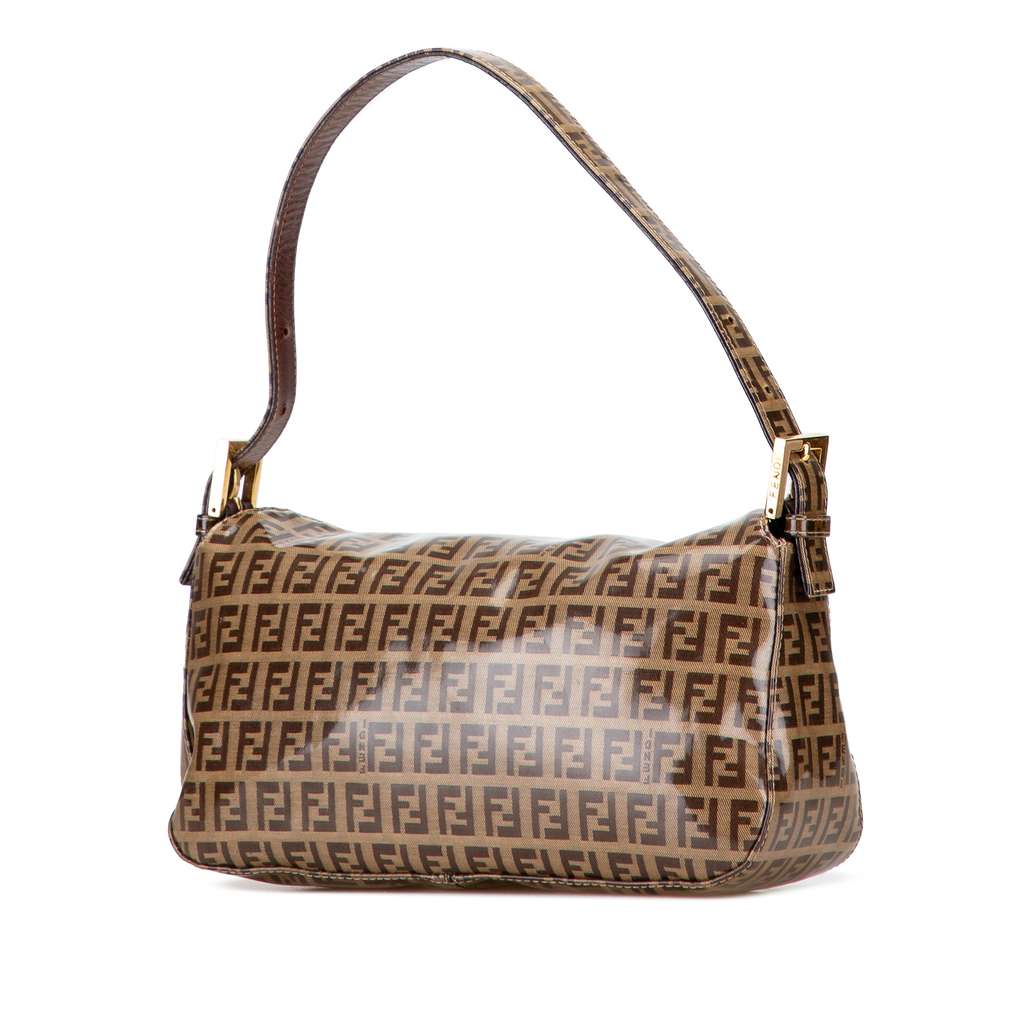 Fendi Zucchino Crystal Double Flap Shoulder Bag - 2